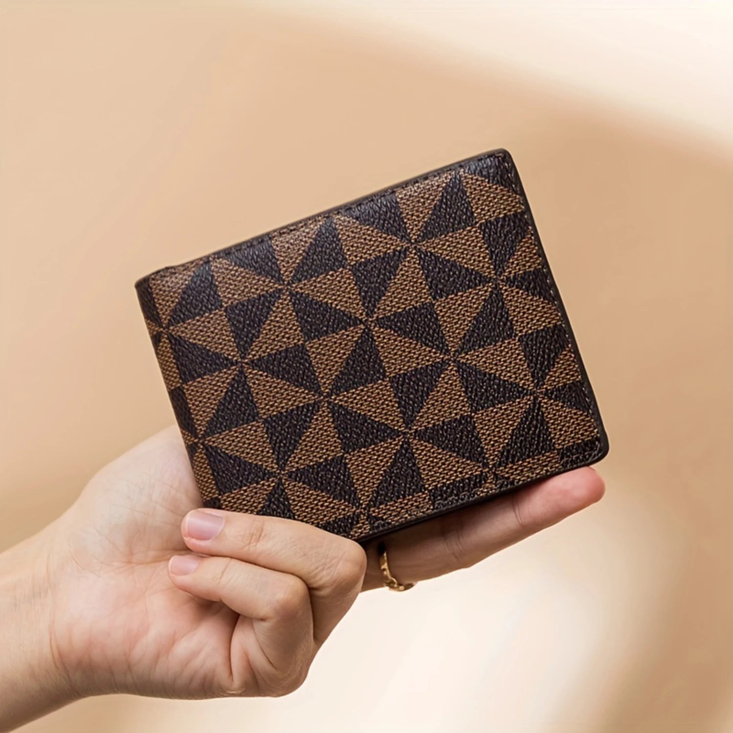 Plaid Leather RFID Wallet
