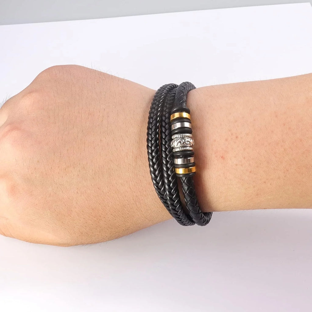 Handmade Braided Leather Bracelet