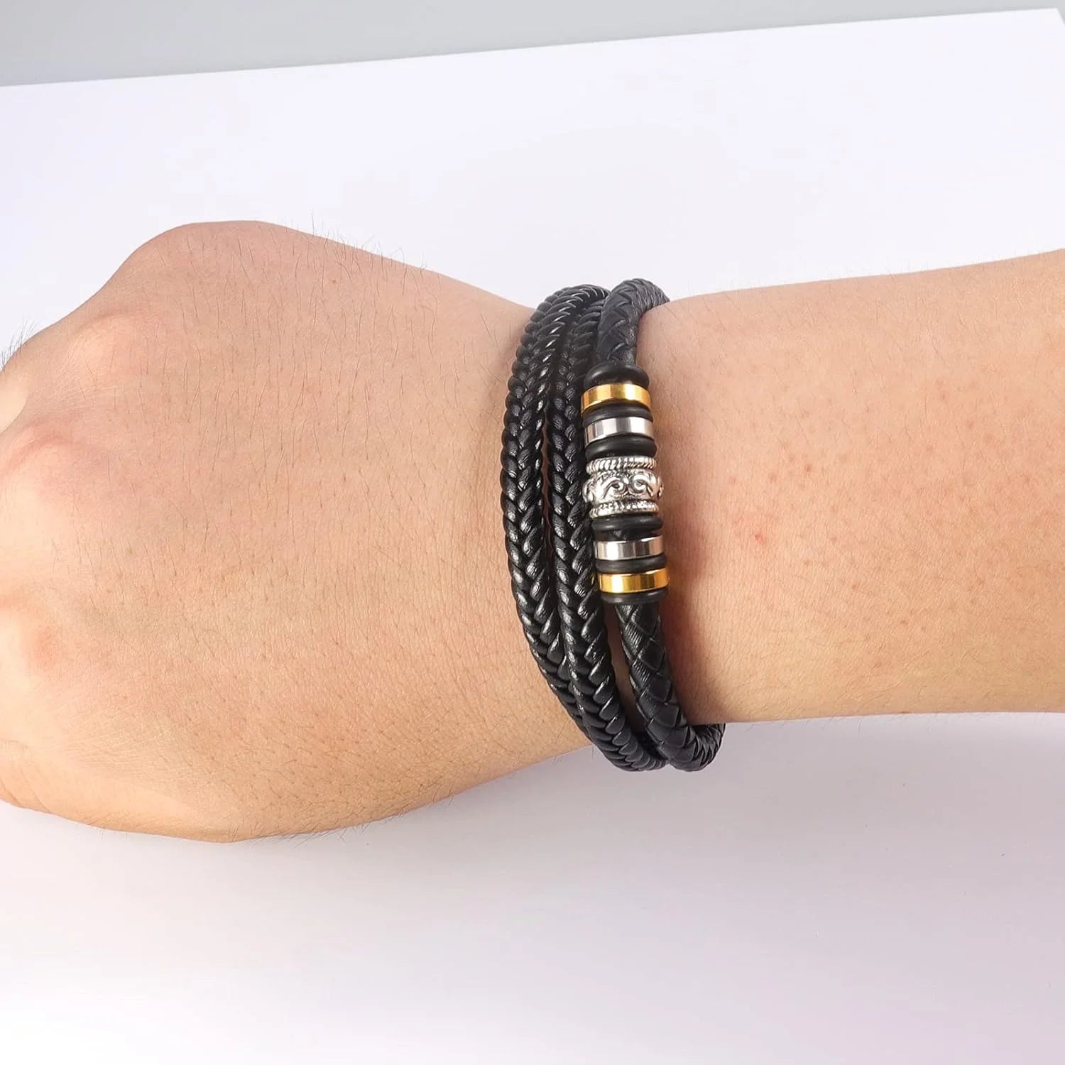 Handmade Braided Leather Bracelet