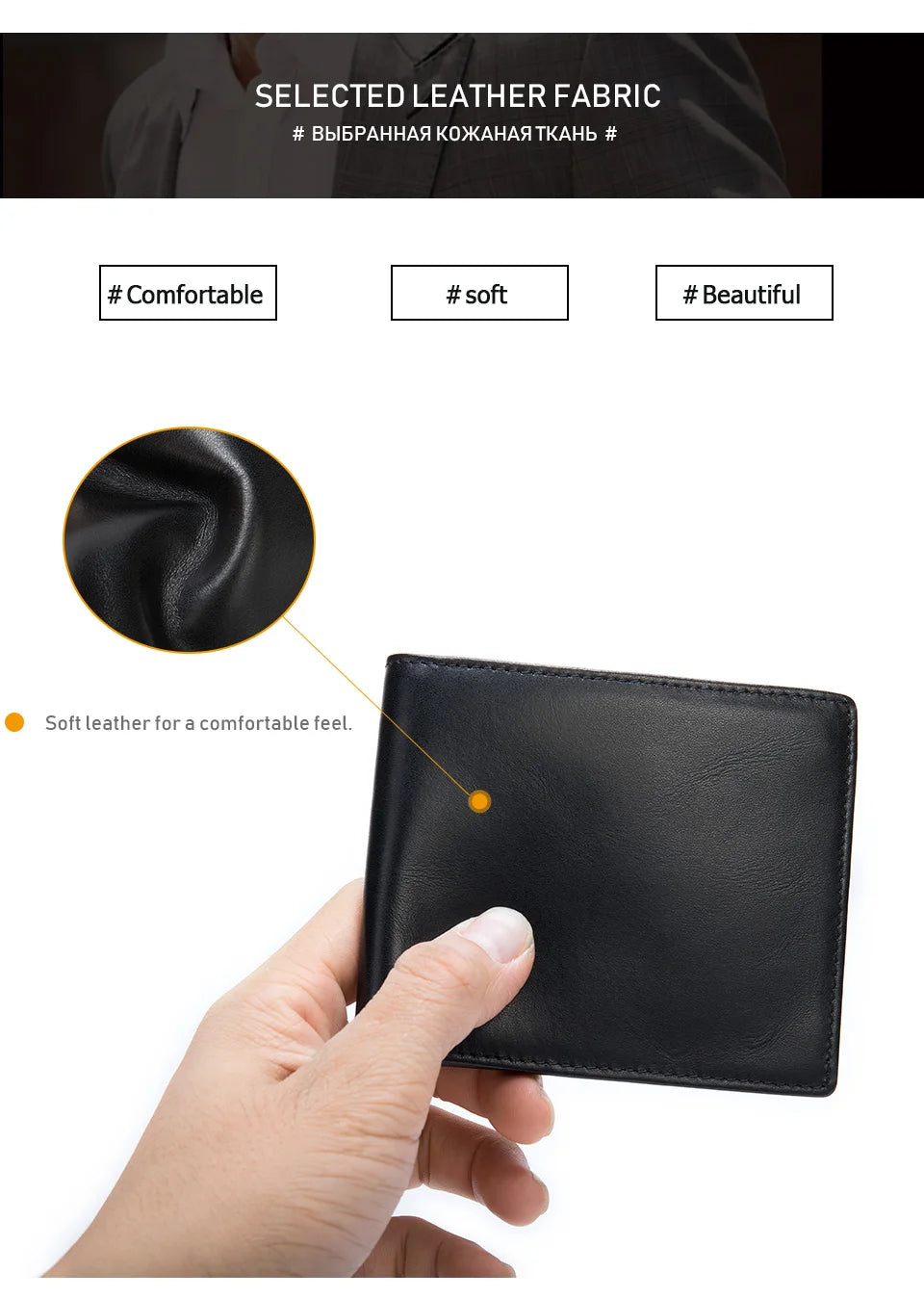 WESTAL Genuine Leather Men's Wallet