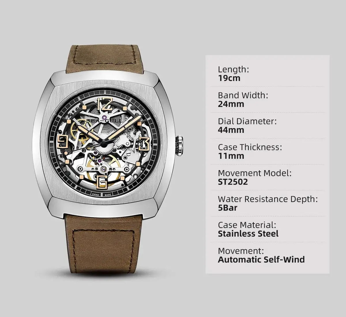 Sea-Gull 6094 Skeleton Mechanical Watch