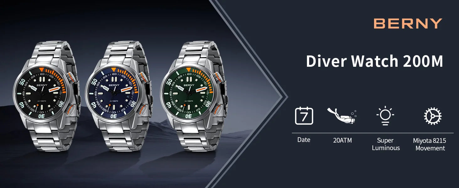 BERNY AM339M Mechanical Diver Watch