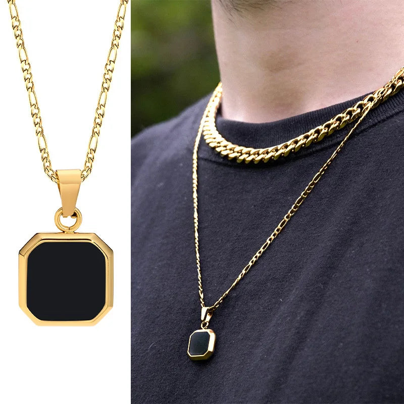 VNOX Geometric Square Pendant Necklace