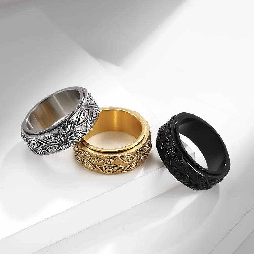 Bold 18K Gold-Plated Stainless Steel Ring