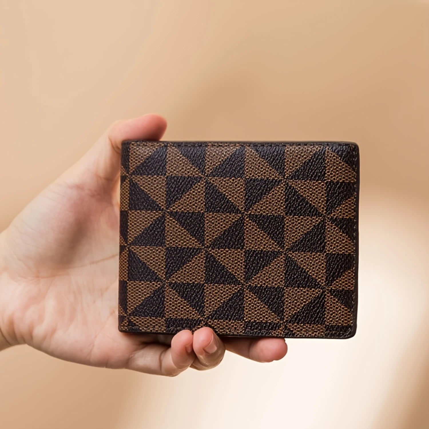 Plaid Leather RFID Wallet