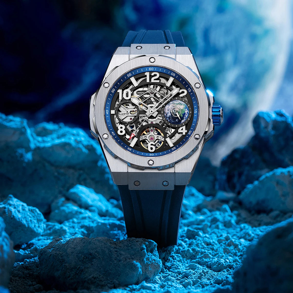 Welly Merck WM137M Skeleton Mechanical Watch