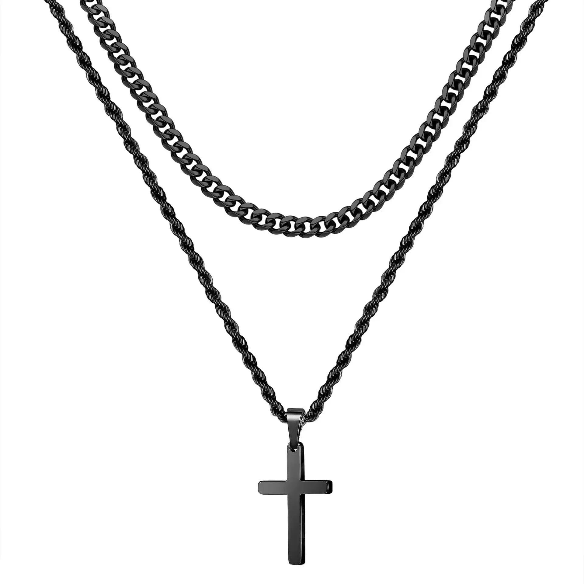 Stainless Steel Cross Pendant Necklace – Classic Style