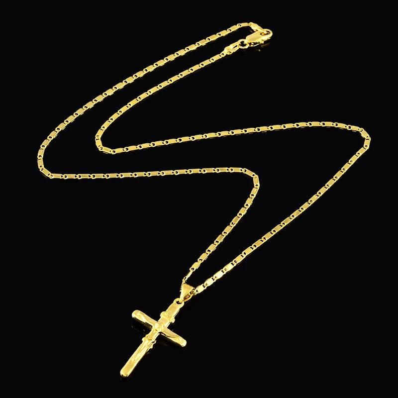 925 Sterling Silver Cross Chain Necklace