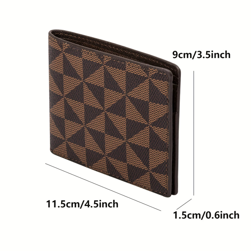 Plaid Leather RFID Wallet