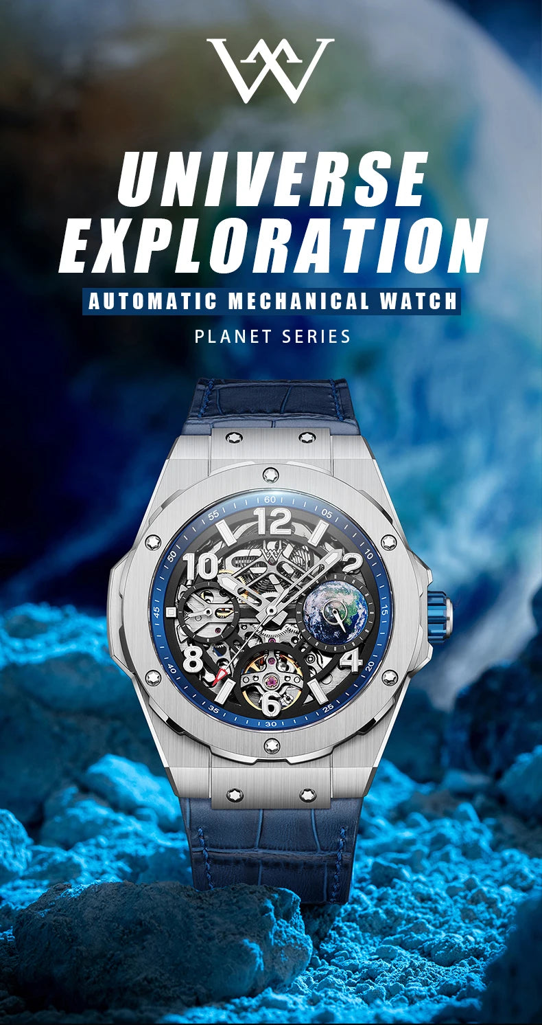 Welly Merck WM137M Skeleton Mechanical Watch