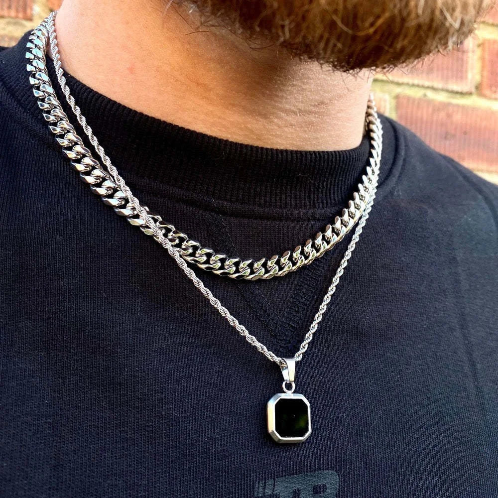 VNOX Geometric Square Pendant Necklace