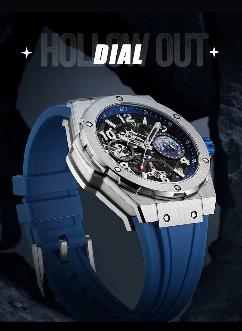 Welly Merck WM137M Skeleton Mechanical Watch