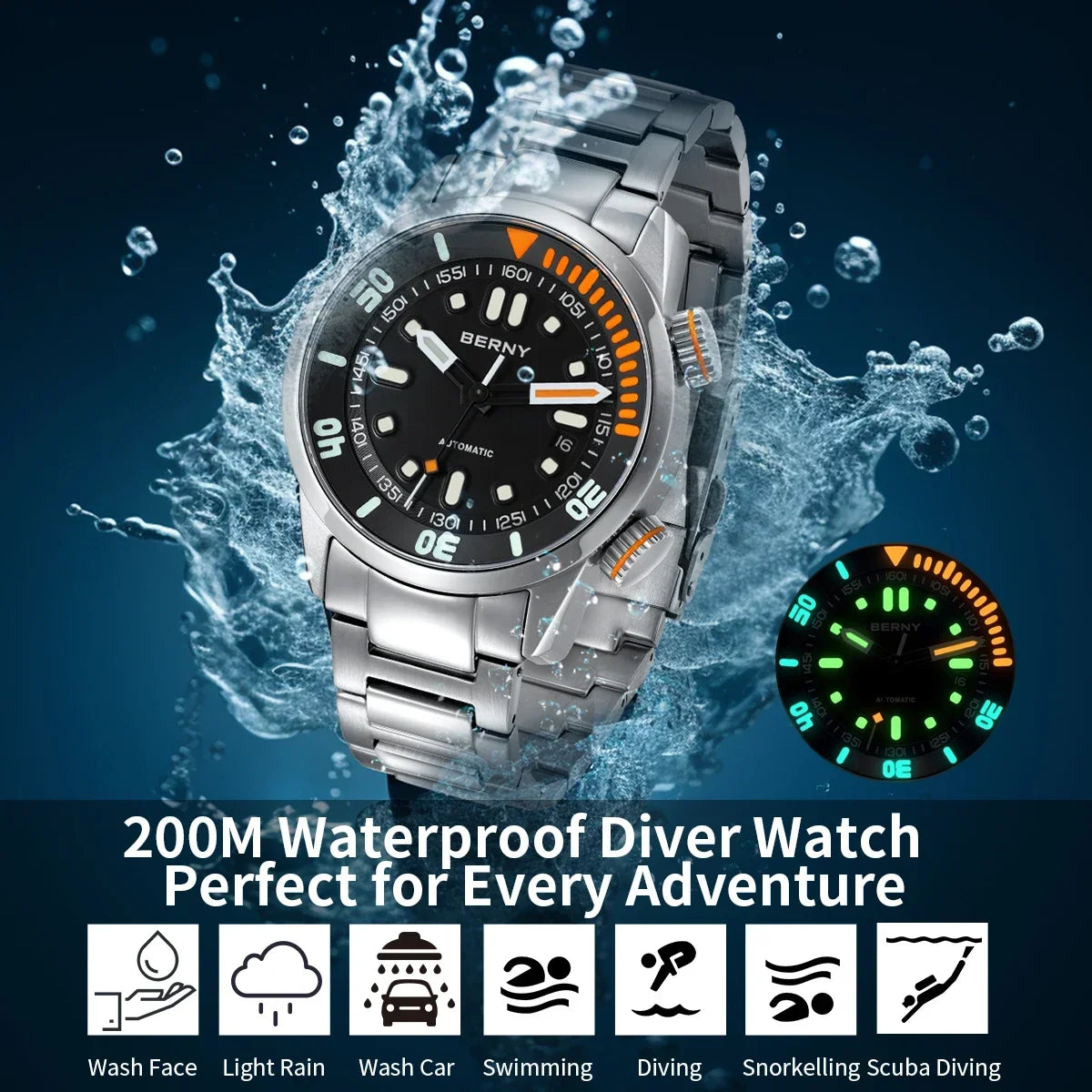 BERNY AM339M Mechanical Diver Watch