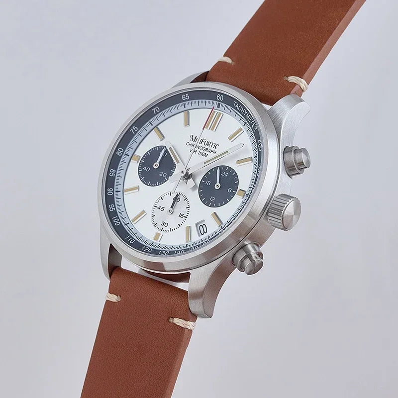 RDUNAE QM39R079 Classic 3 Sub-dial Chronograph Watch