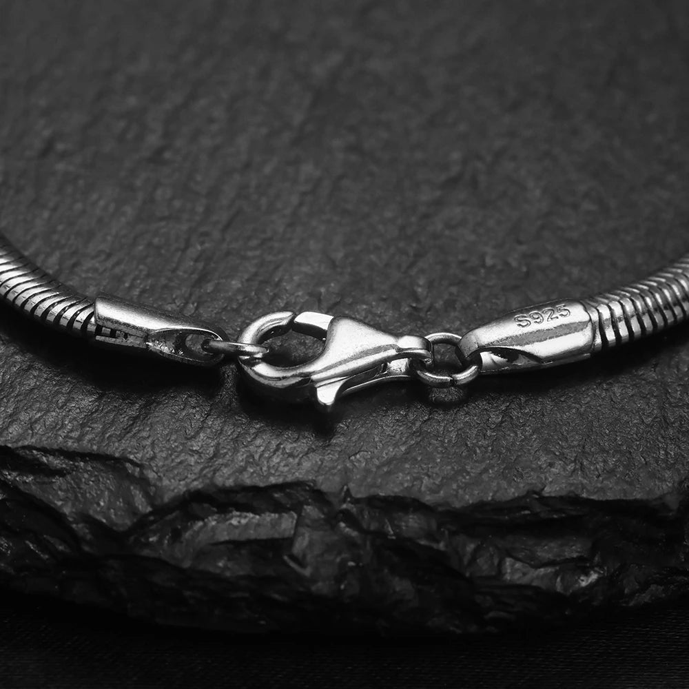 925 Sterling Silver Cuban Chain Bracelet