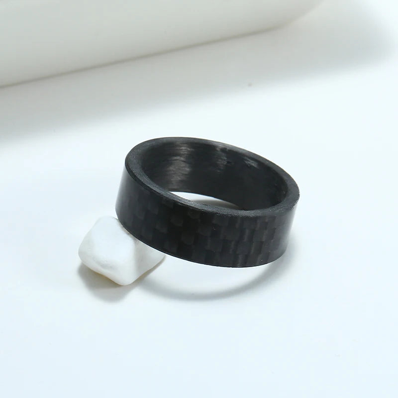 Black Carbon Fiber Spinner Ring – 8mm
